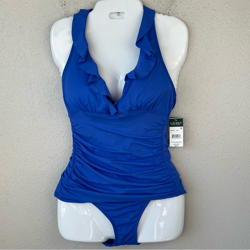 NWT Lauren Ralph Lauren Tankini and Matching Bottoms Size 10